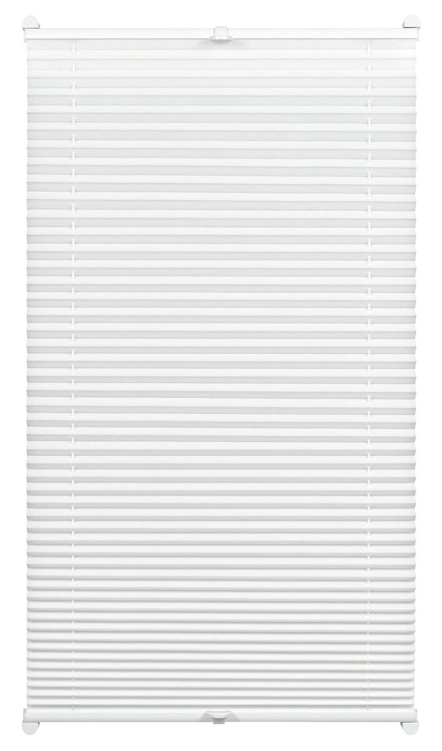 EASYFIX Plissee mit 2 Bedienschienen, ohne Bohren, weiß, 60x130 cm