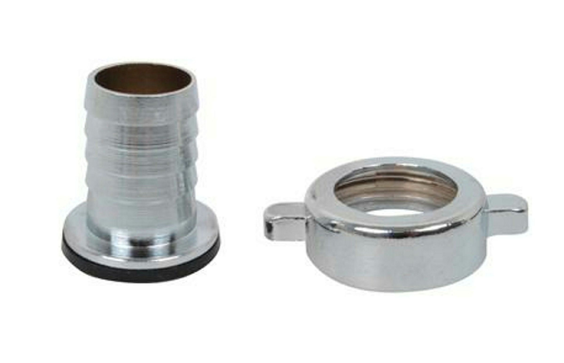 MS Halbe Schlauchverschraubung, Chrom, 3/4''M x 3/4''T
