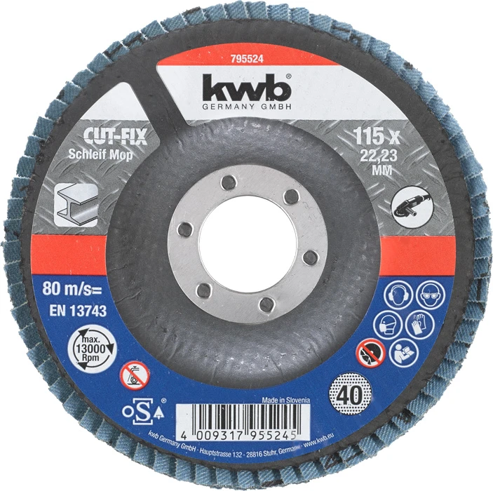 CUT-FIX® Schleifmop, Lamellenschleifteller, Metallbearbeitung, ø 115 mm