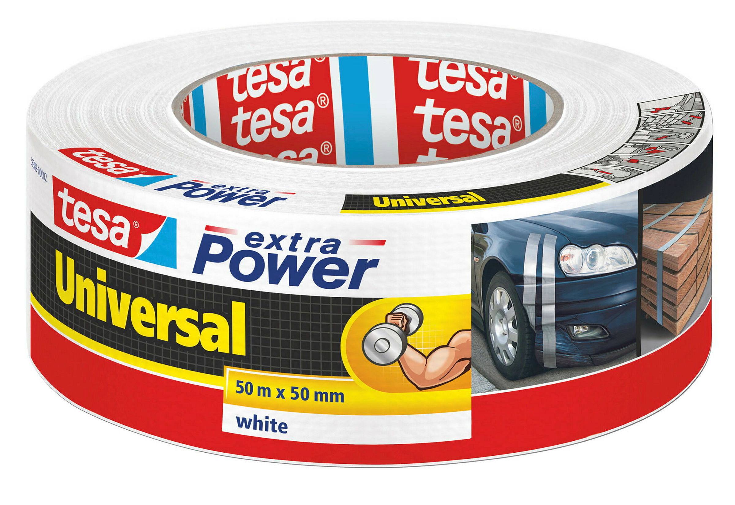 tesa® Reparaturband extra Power Universal , weiß, 50m x 50mm