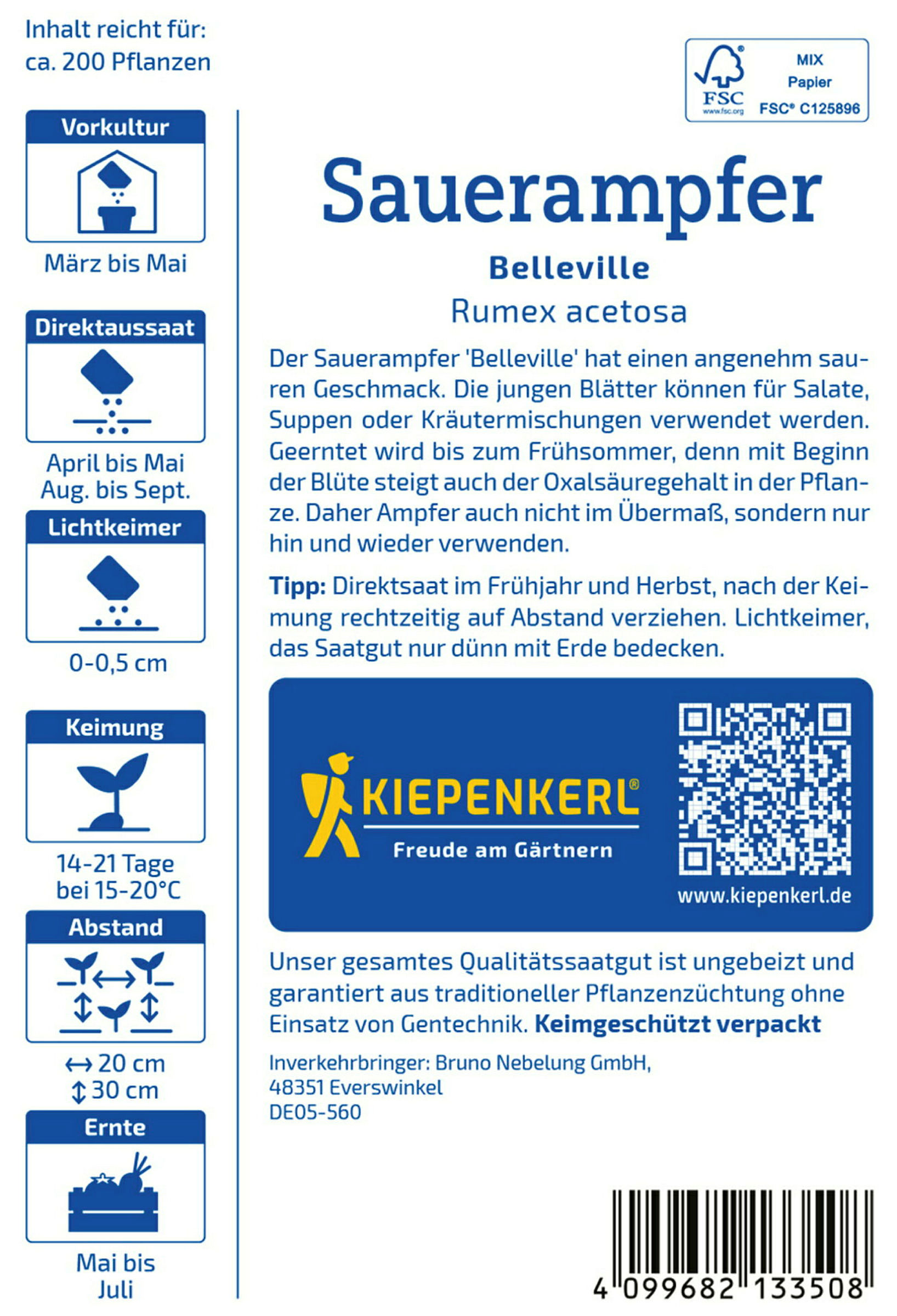 Kiepenkerl Sauerampfer Belleville