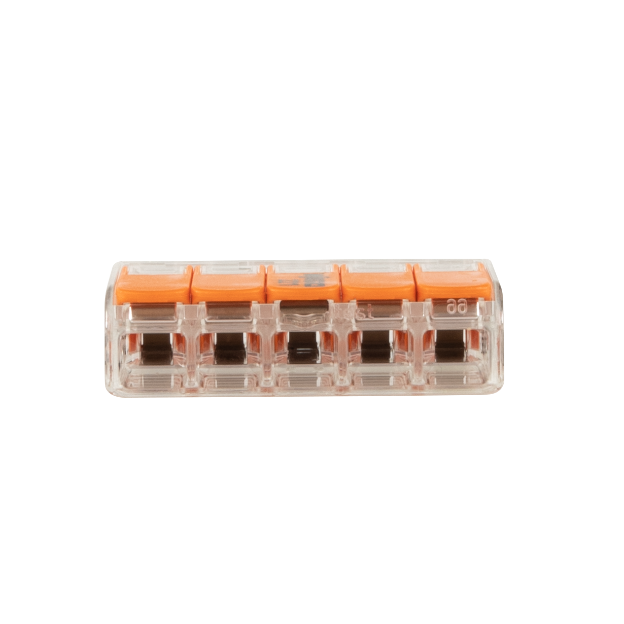 WAGO Verbindungsklemme, 5-fach, orange, 10 Stück
