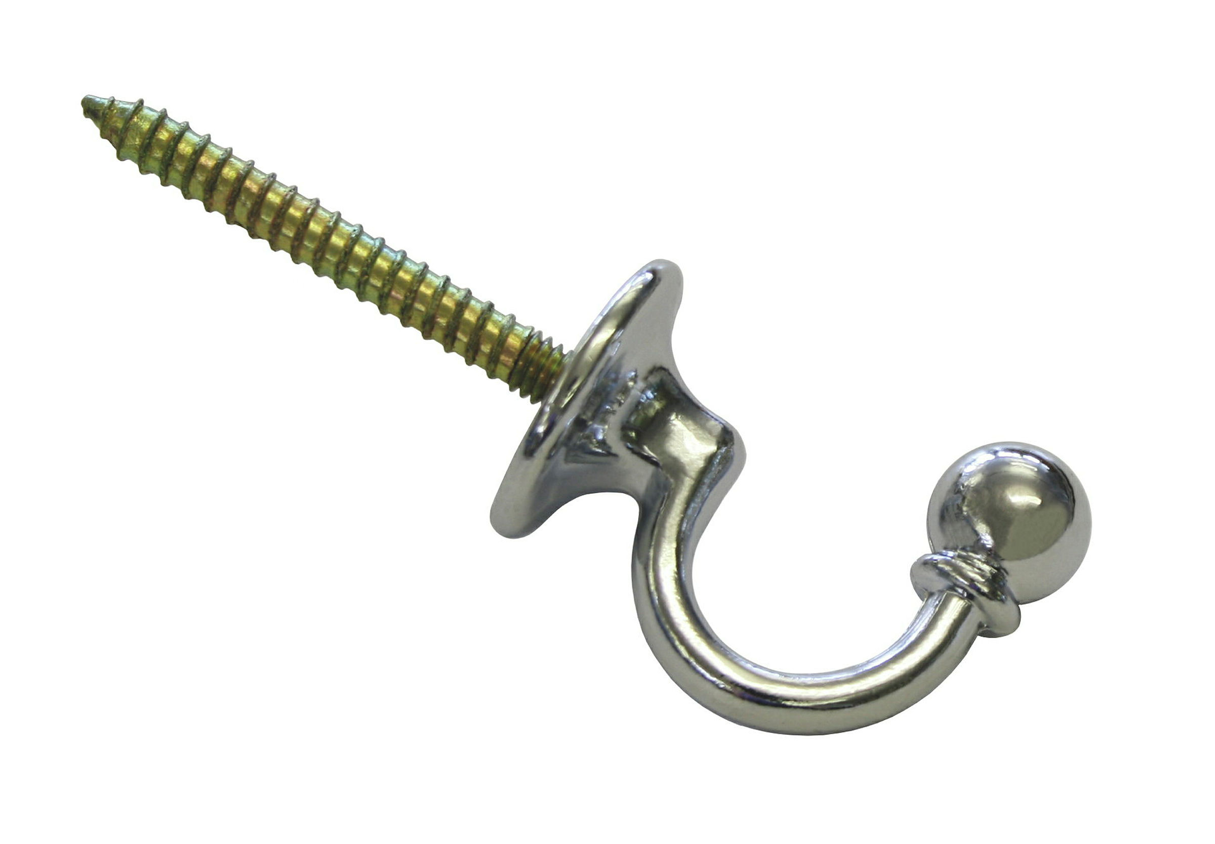Zierhaken Barock, Raffhaken, für Vorhangstoffe, chrom