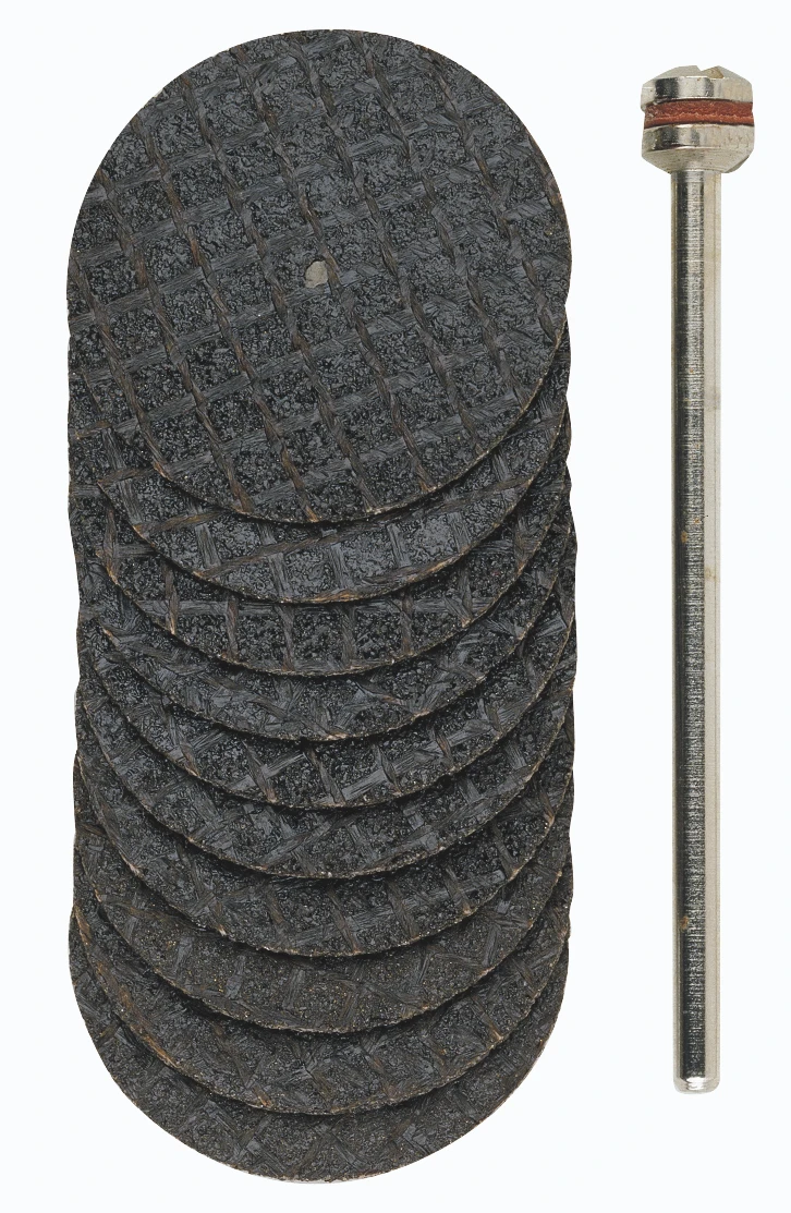 PROXXON-Trennscheiben mit Gewebe, Ø 22 mm, 10 Stück + 1 Träger