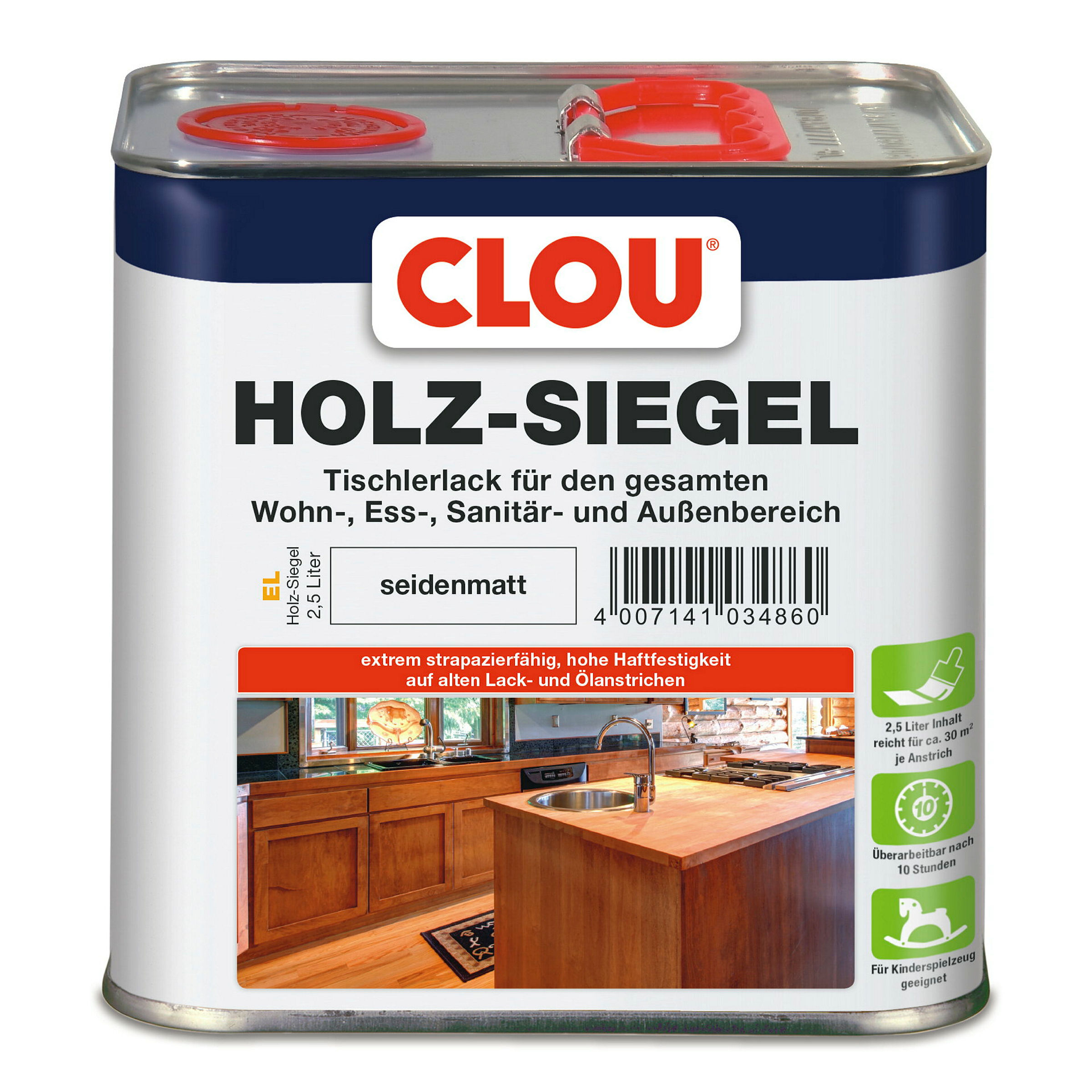 CLOU Holz-Siegel Seidenmatt 2,5 l