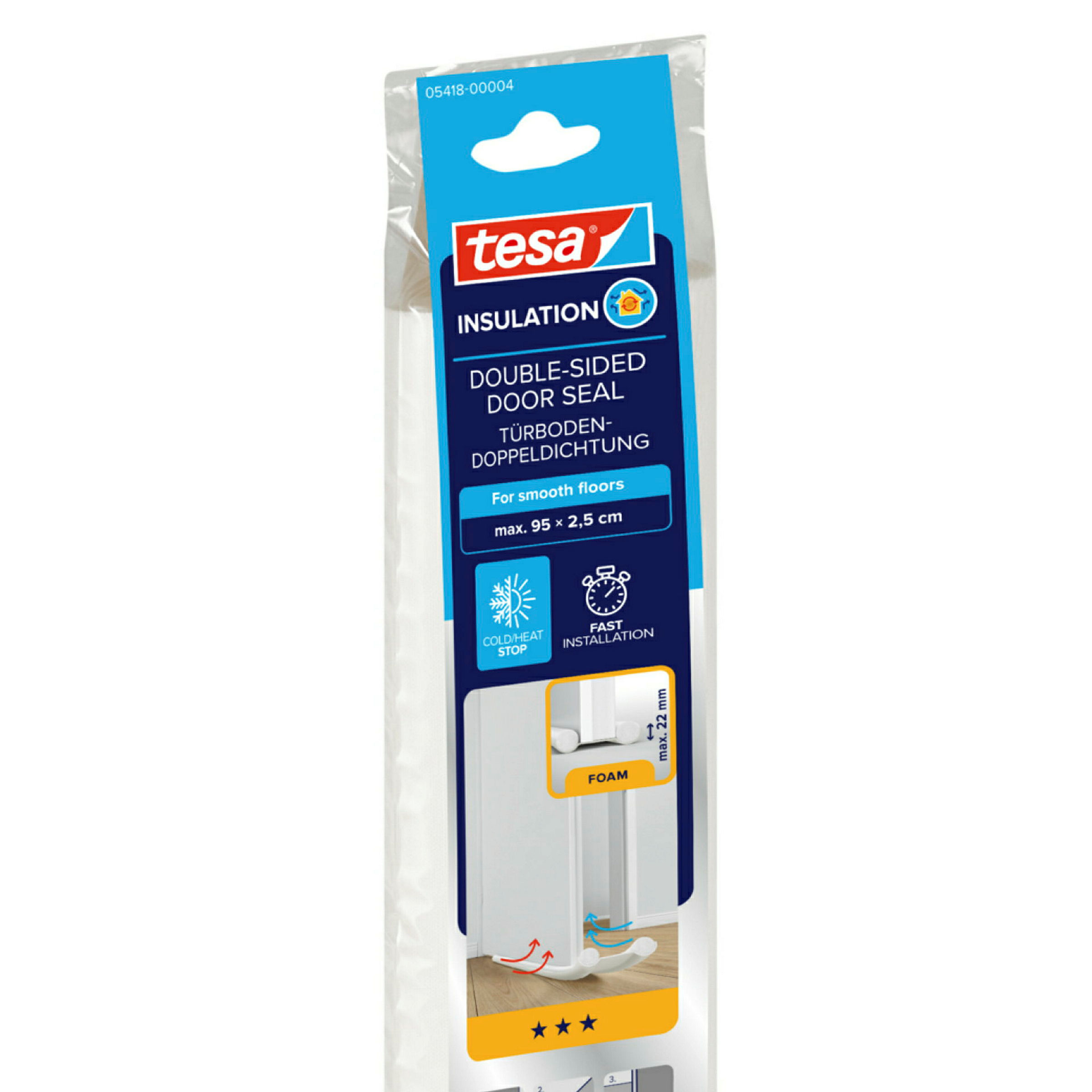 tesamoll®l® Türbodendoppeldichtung weiss, 95cm:25mm