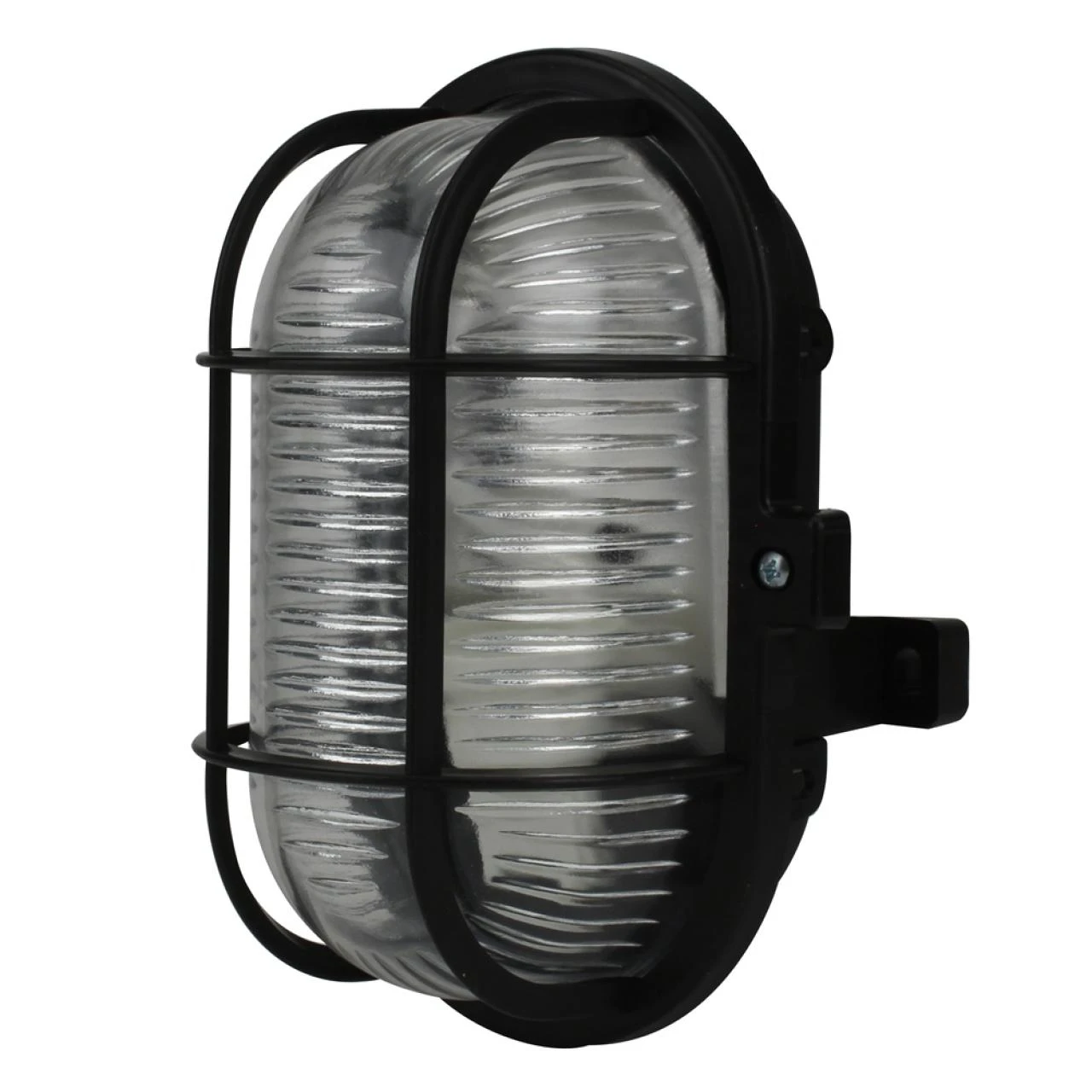 Ovalleuchte 60W PVC-Korb sw