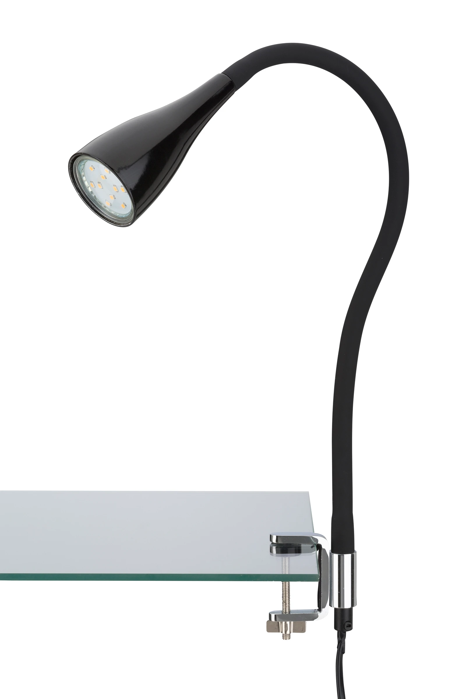 LED Klemmleuchte, schwarz, 1xLED/GU10/2,9W