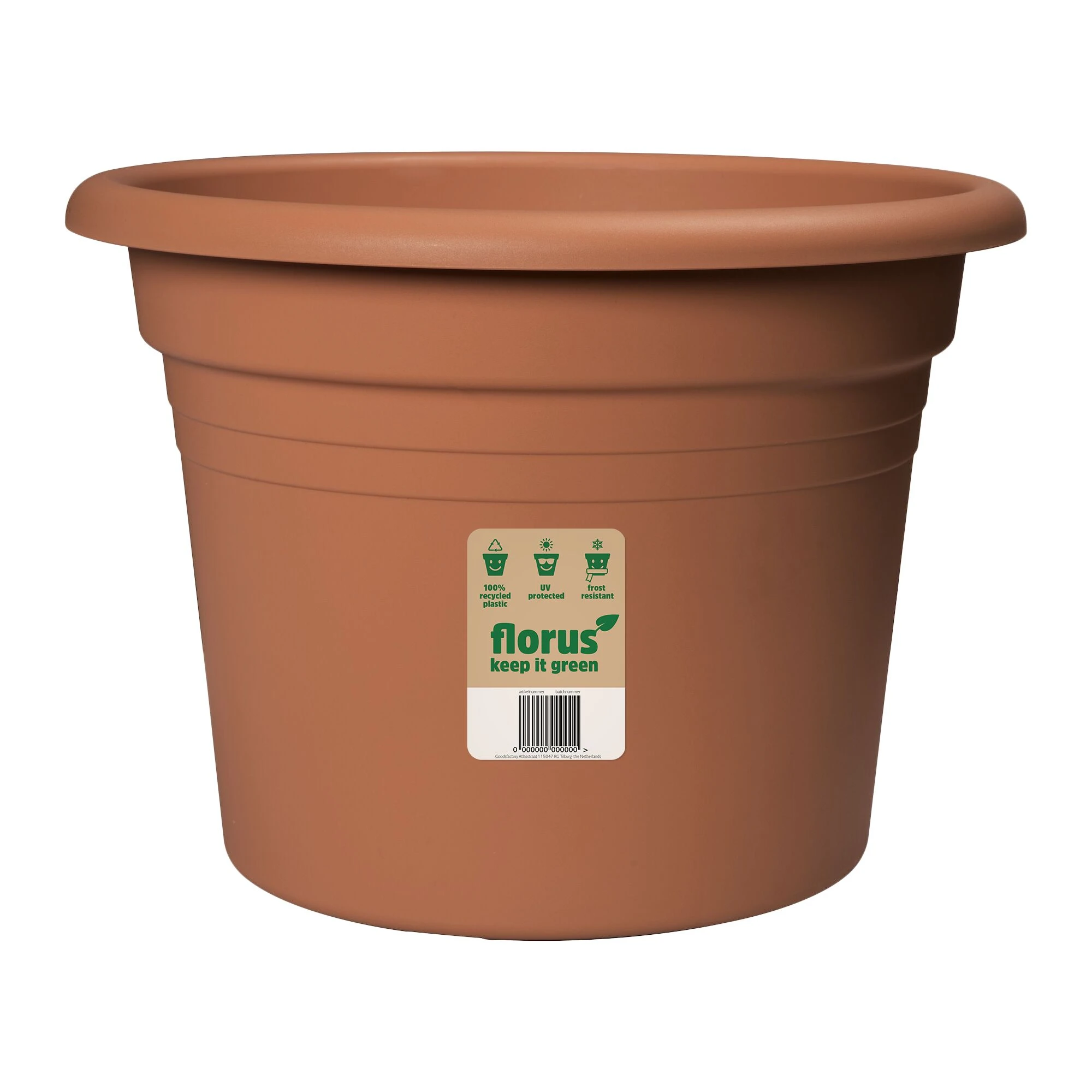 Florus Mediterran Cilindro 35 - Beige - L 34 x B 34.3 x H 26 cm - Außen - 1