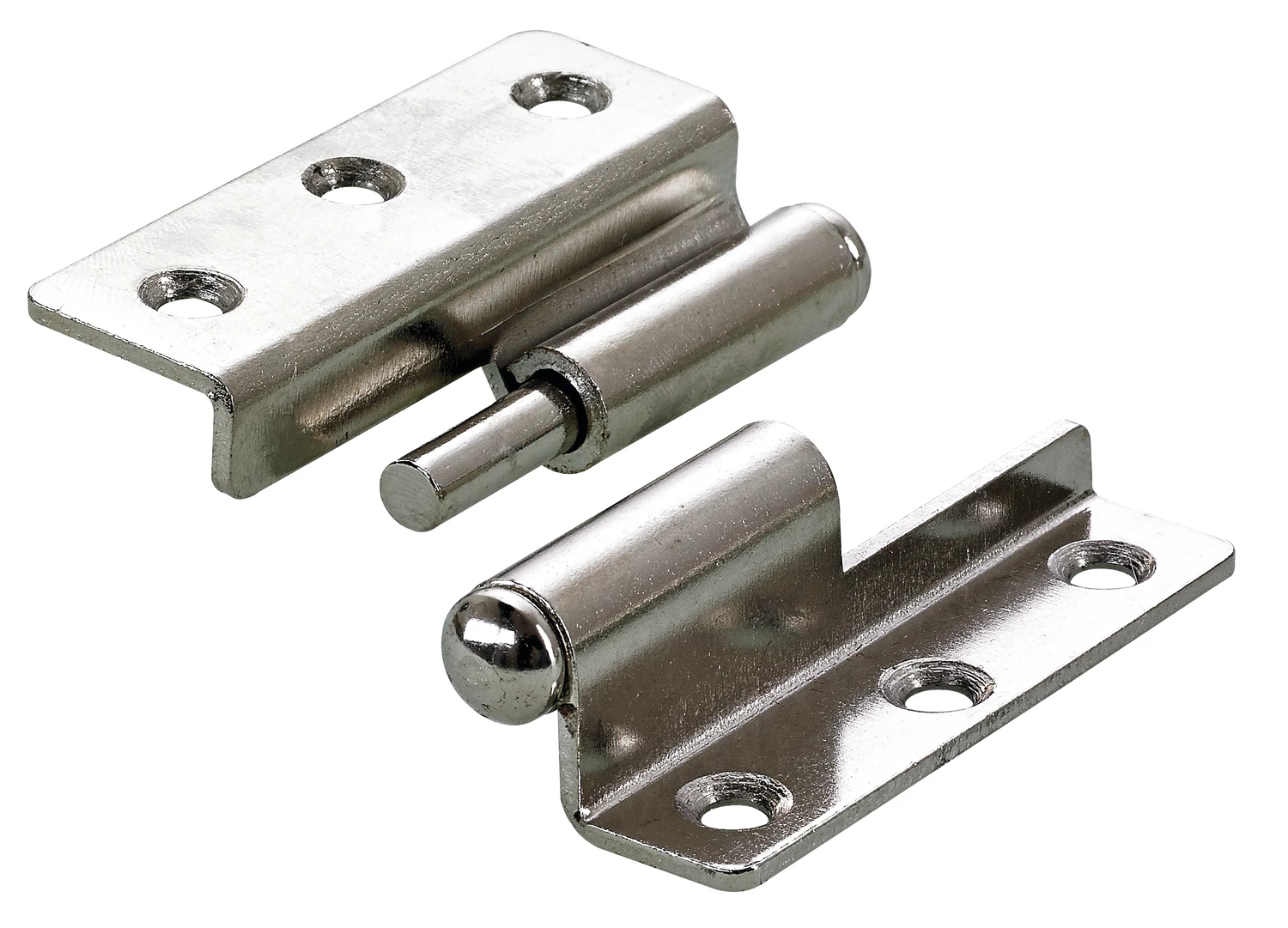 Möbelband links gekr. 50x38mm vernickelt, 2 Stück