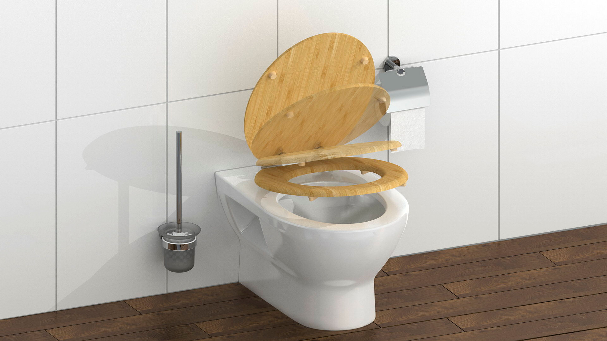 WC-Sitz NATURAL BAMBOO, Bambus, mit Absenkautomatik