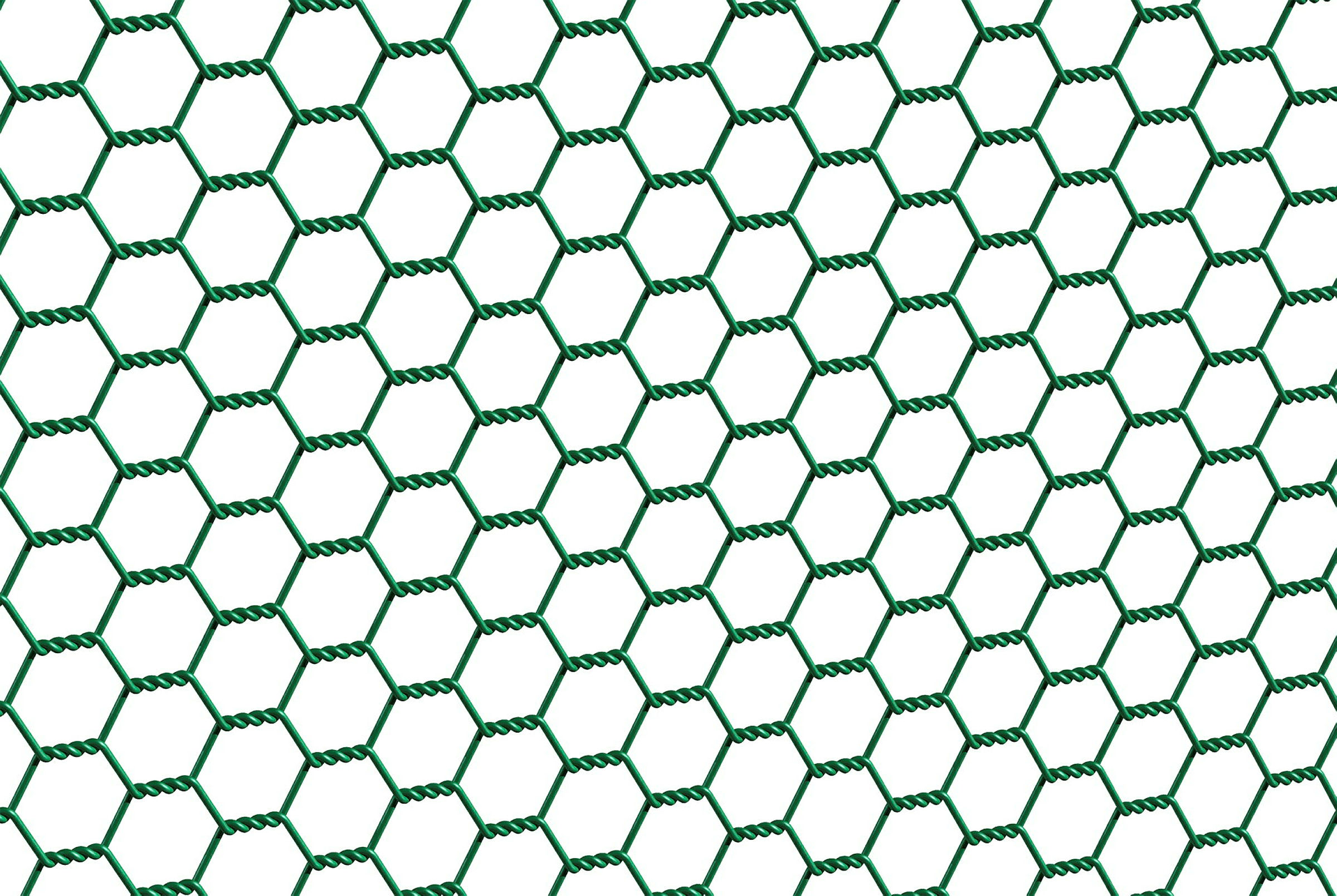 Sechseckgeflecht 10m1000 25mm-Wabe verzinkt grün Drahtstärke 1,0 mm