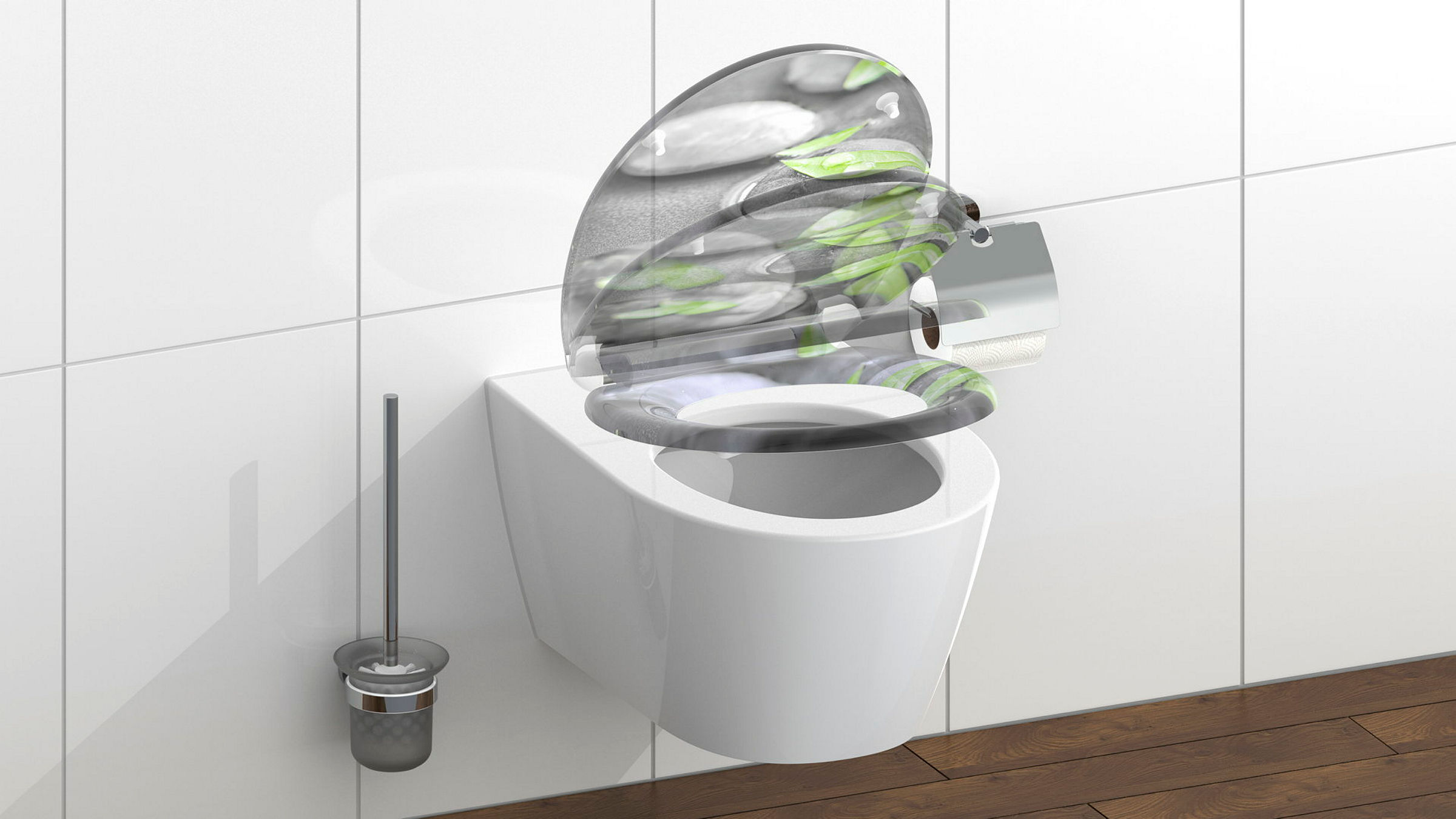 Duroplast WC-Sitz STONE, mit Absenkautomatik und Schnellverschluss