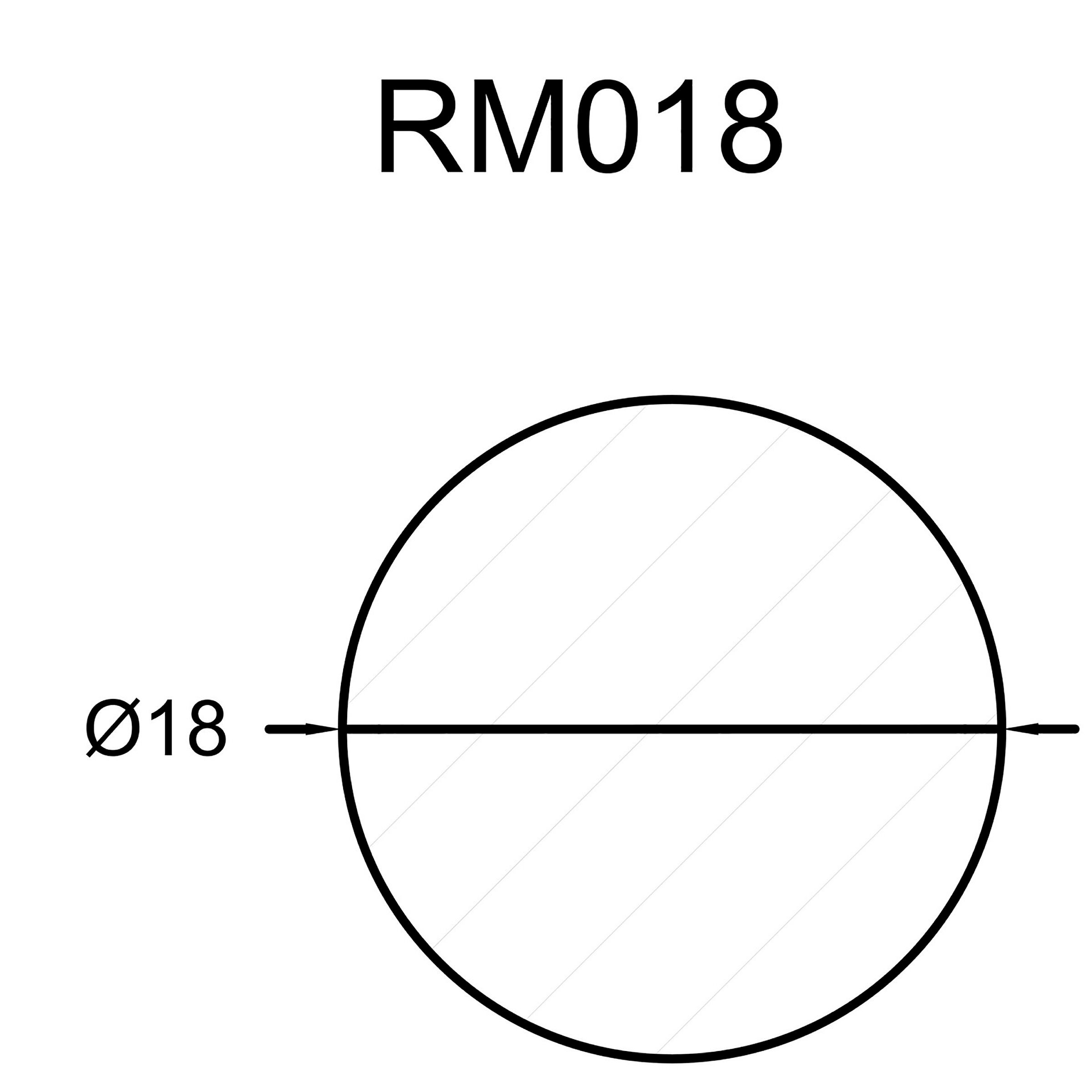 Rundstab glatt Buche 18mm, 100cm