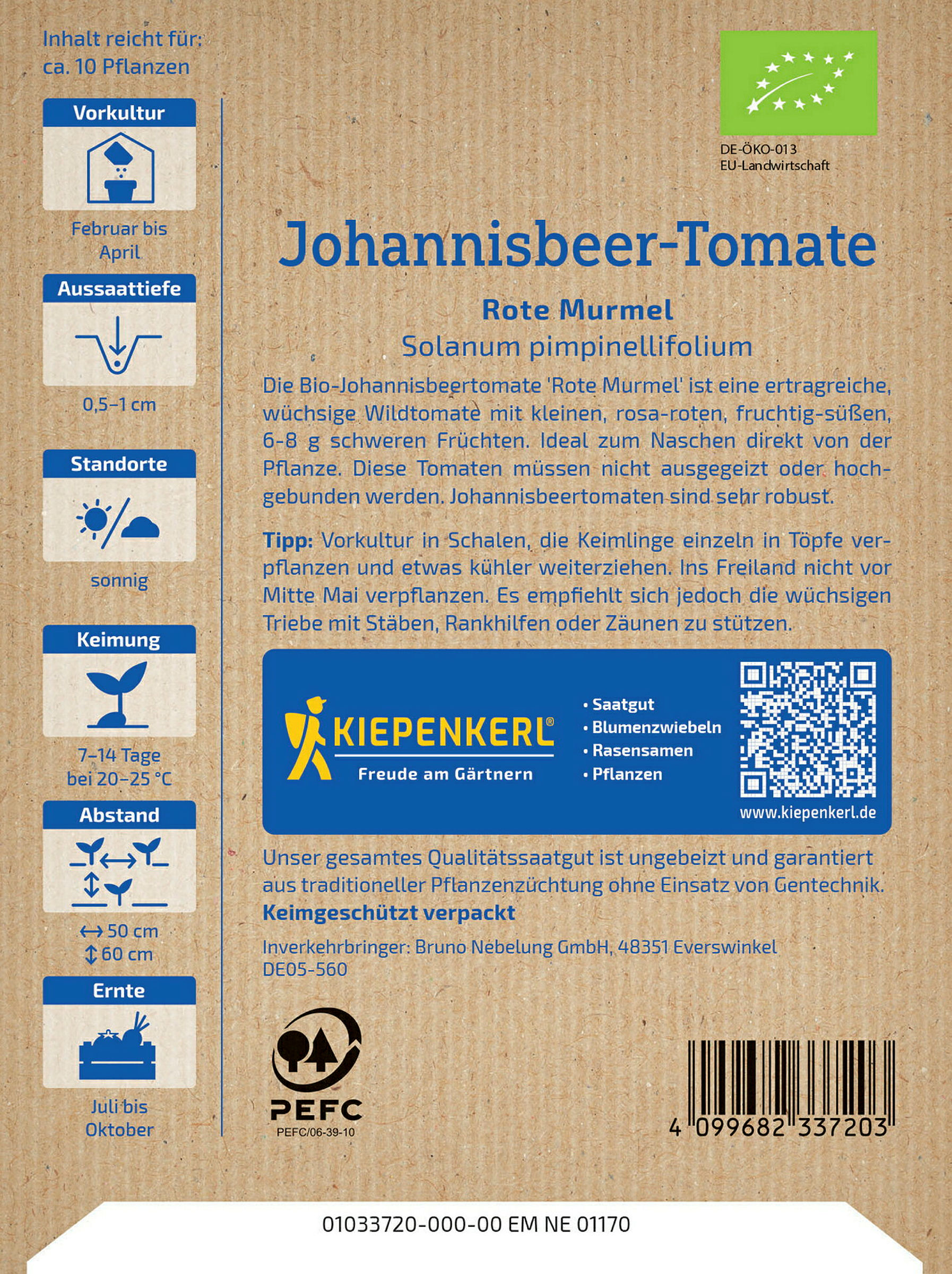 Kiepenkerl BIO Johannisbeer-Tomate Rote Murmel