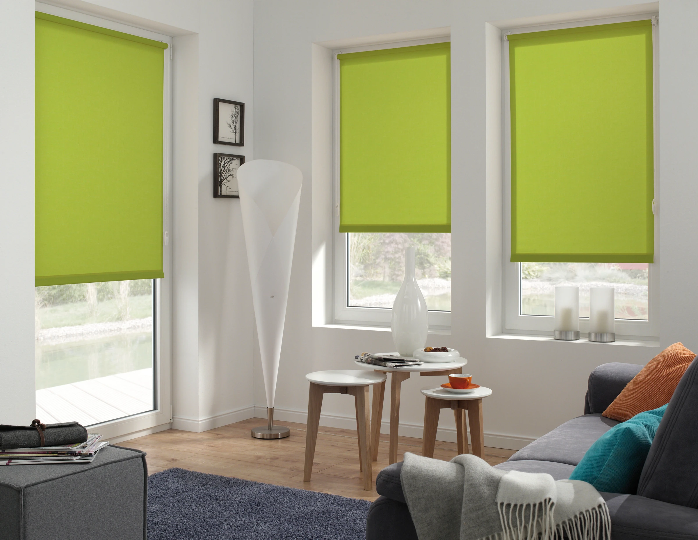 EASYFIX Rollo Uni, ohne Bohren, apfel struktur, 45x150 cm
