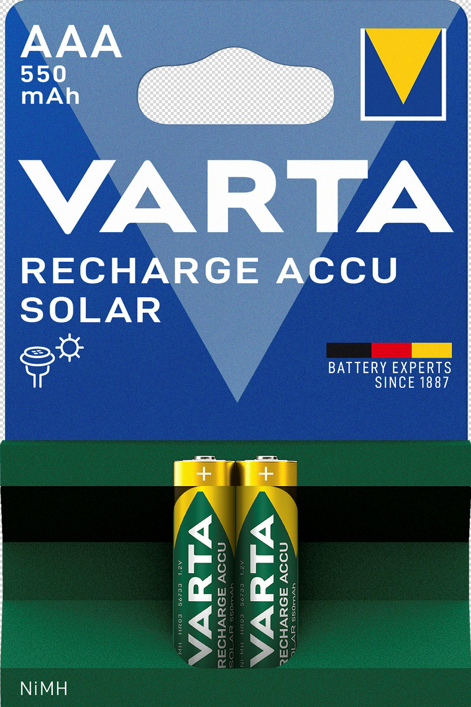 VARTA RECH.ACCU Solar AAA 550mAh Blister 2