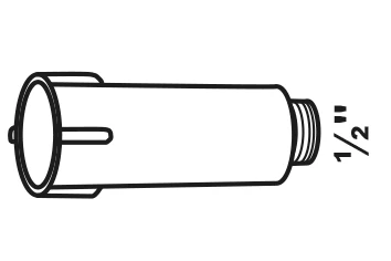 KS Baustopfen, Weiß, 1/2'', mit Messinggewinde