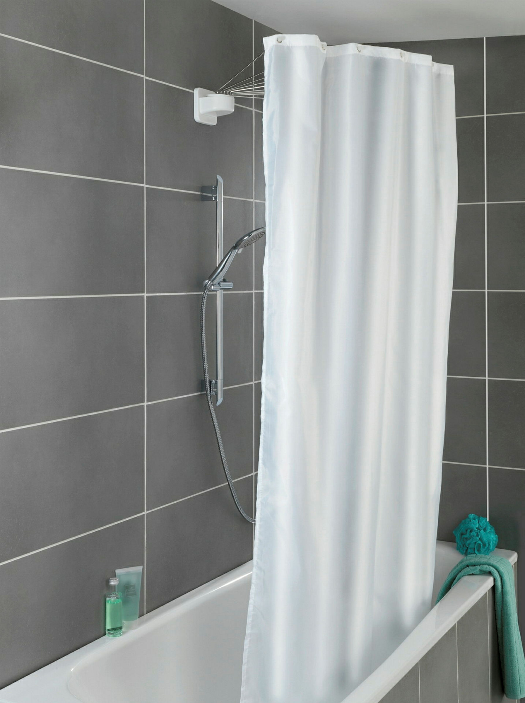 Duschschirm mit 12 Edelstahl Armen