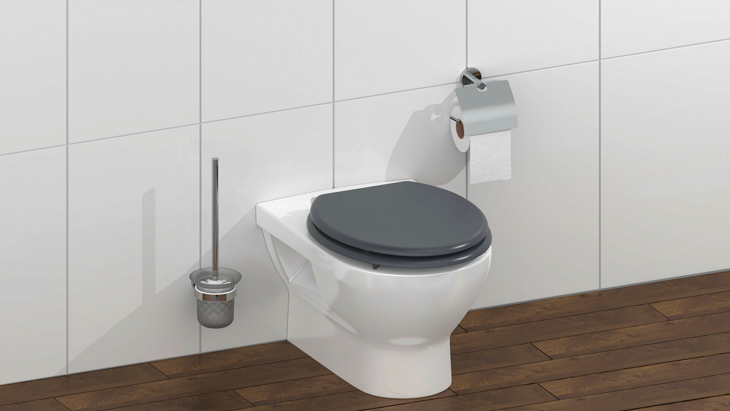 MDF WC-Sitz SPIRIT ANTHRAZIT, mit Absenkautomatik