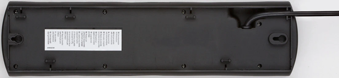 PRIMERA-LINE 10fach schwarz *DE* 2m H05VV-F3G15 - DUO mit 2 Schalter