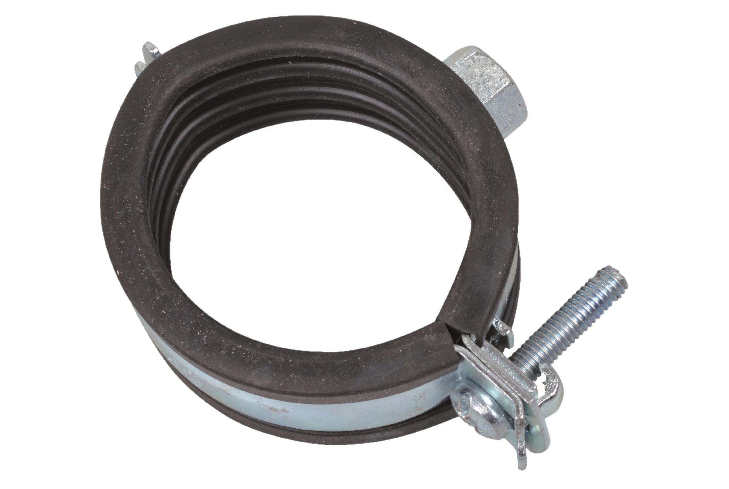 Rohrschelle, 57 mm - 61 mm, schallgedämmt, für 2'', mit M8 Gewindemuffe