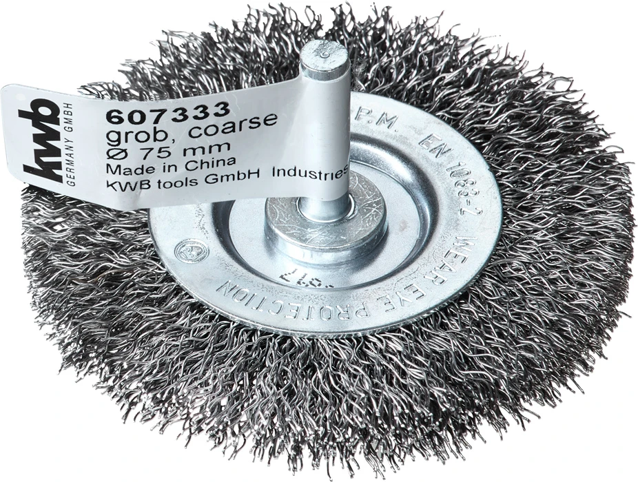 Scheibenbürste, HSS Stahldraht, gewellt, ø 75 mm, grob