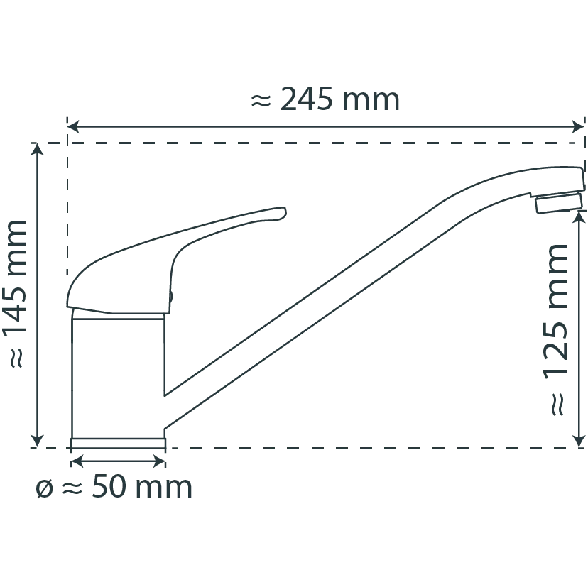 ULTRA Spültischarmatur Niederdruck, Chrom