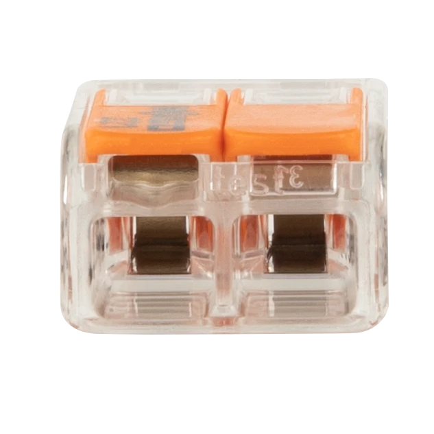 WAGO Verbindungsklemme, 2-fach, orange, 10 Stück