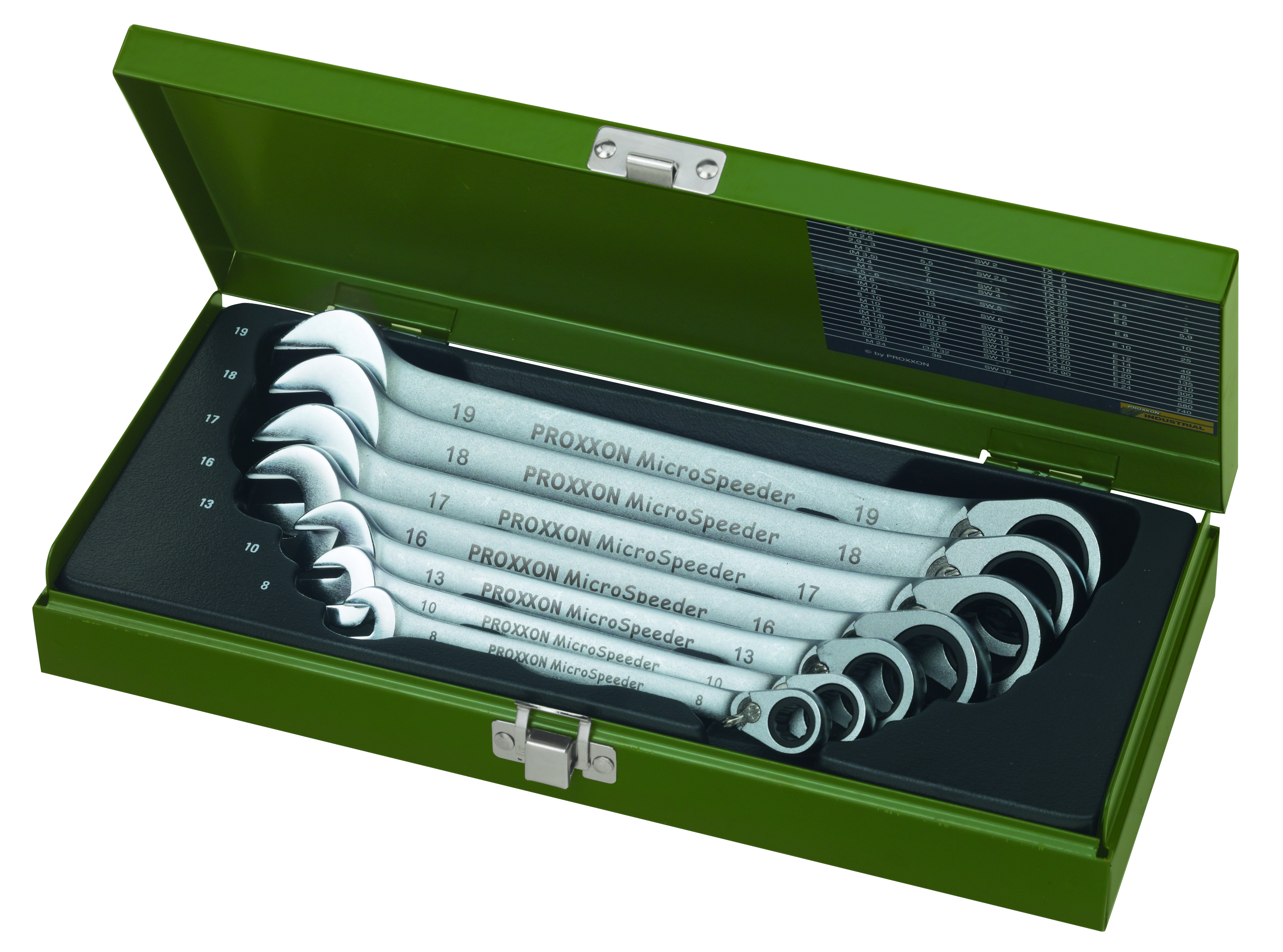 PROXXON-MicroSpeeder-Satz, 8 - 19 mm (7-teilig)