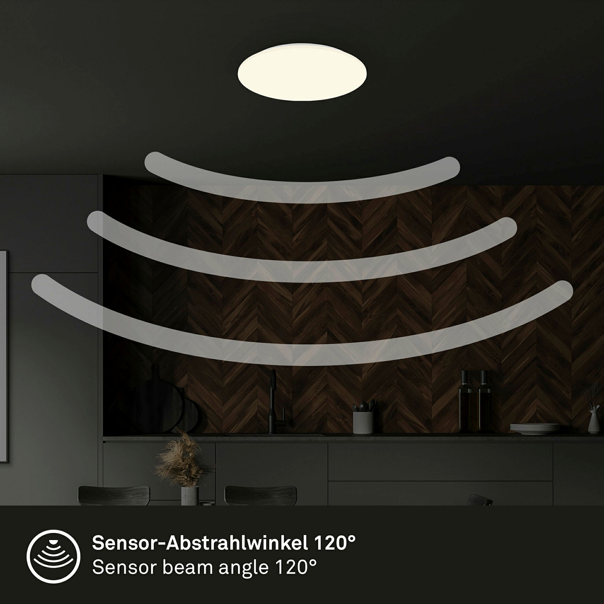 LED Deckenleuchte,Sensor,weiß, LED/18W