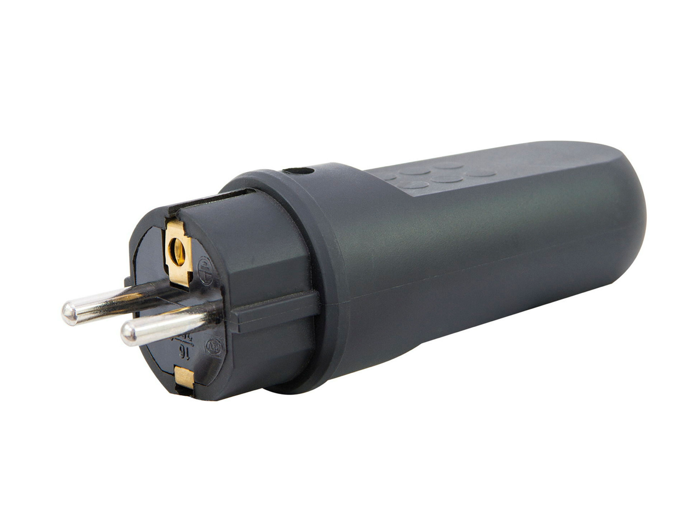 Stecker Vollgummi sw