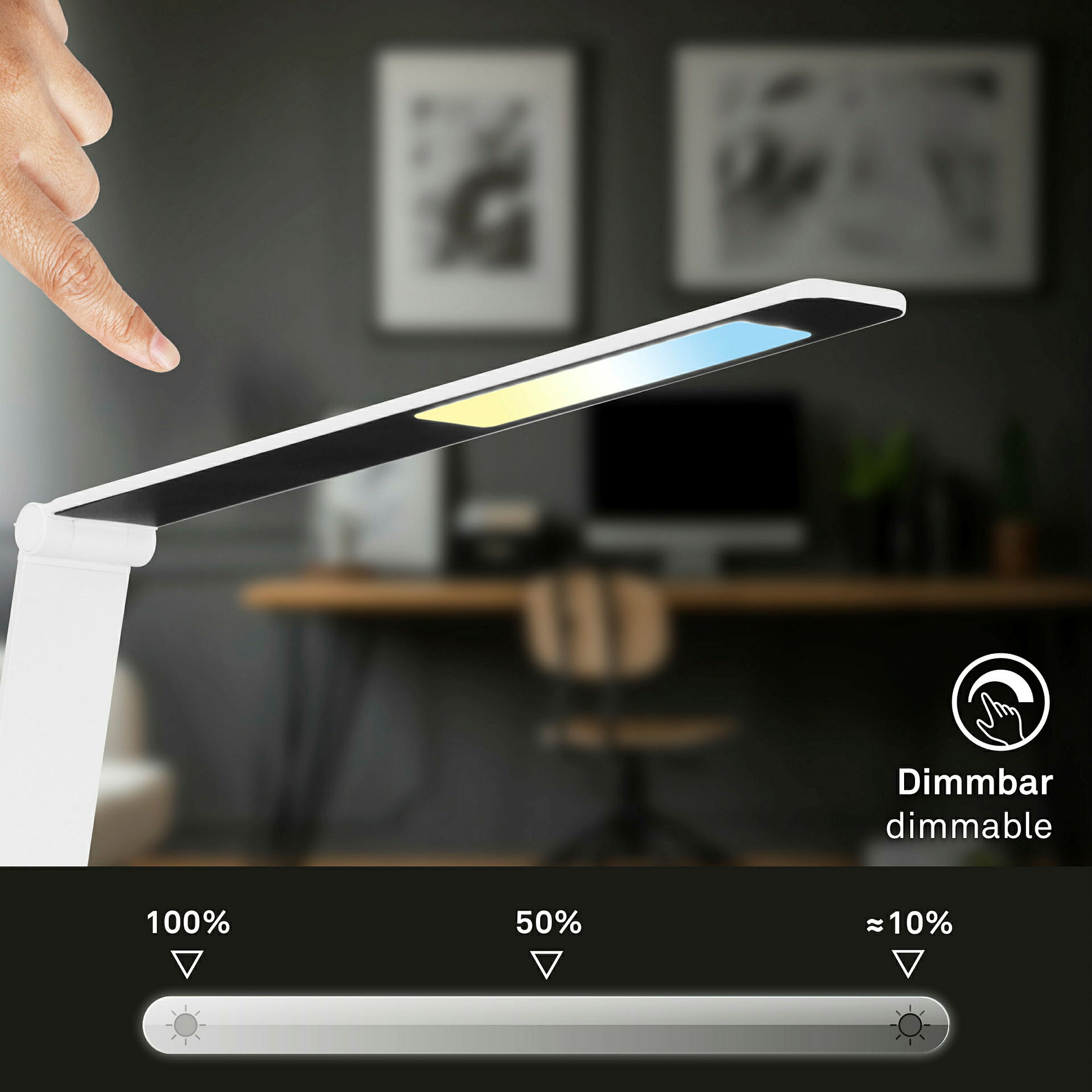 CUMA CCT-LED Tischleuchte, Weiß, inkl. induktive Ladestation