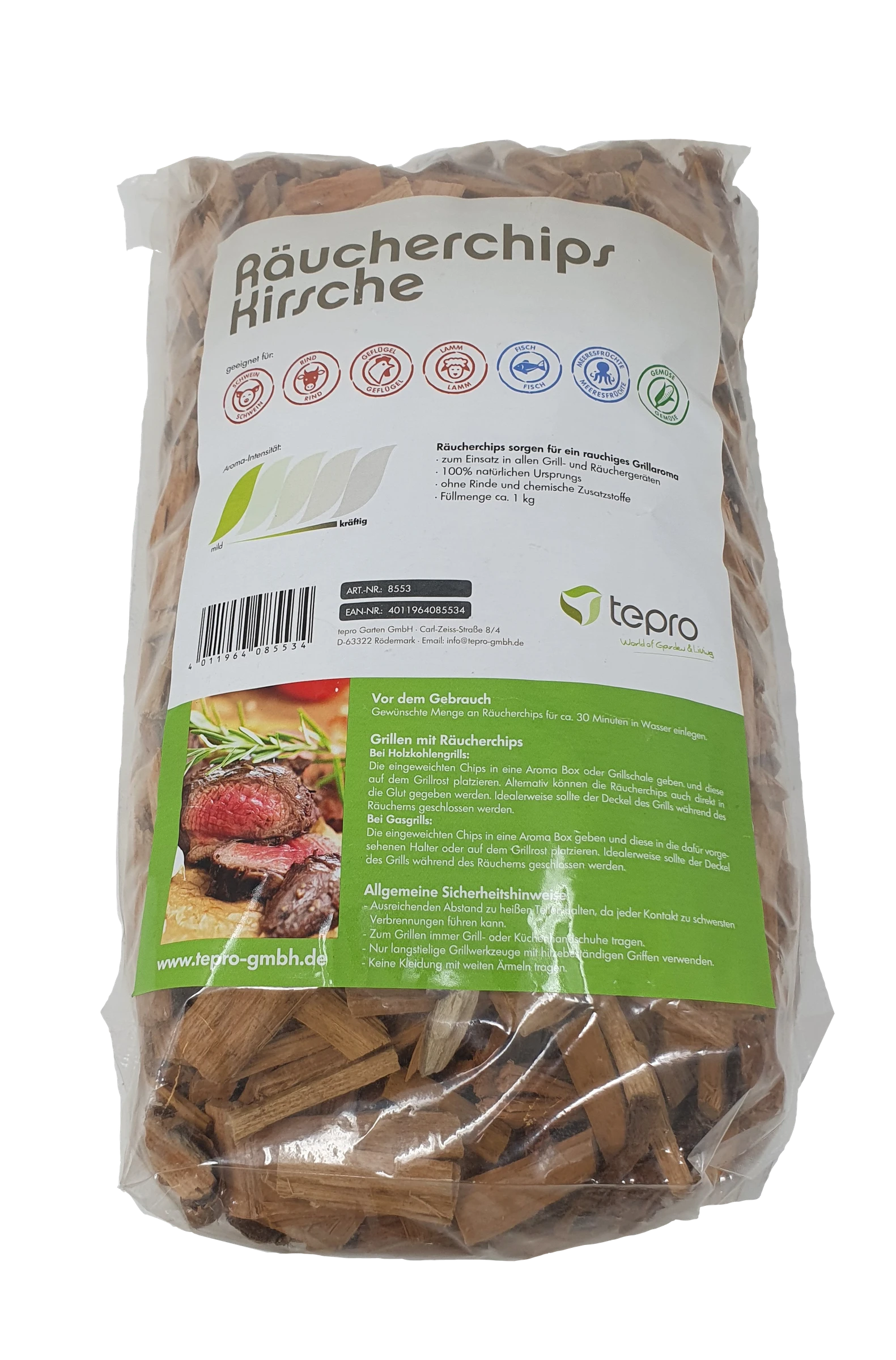 Räucherchips Kirsche Füllmenge 1 kg
