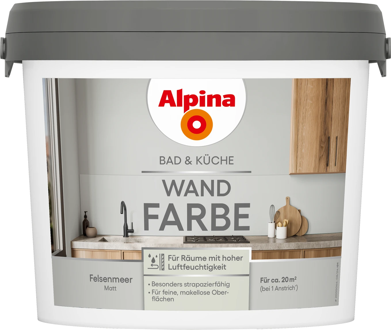 Alpina Bad & Küche Wand-Farbe Felsenmeer 2,5L