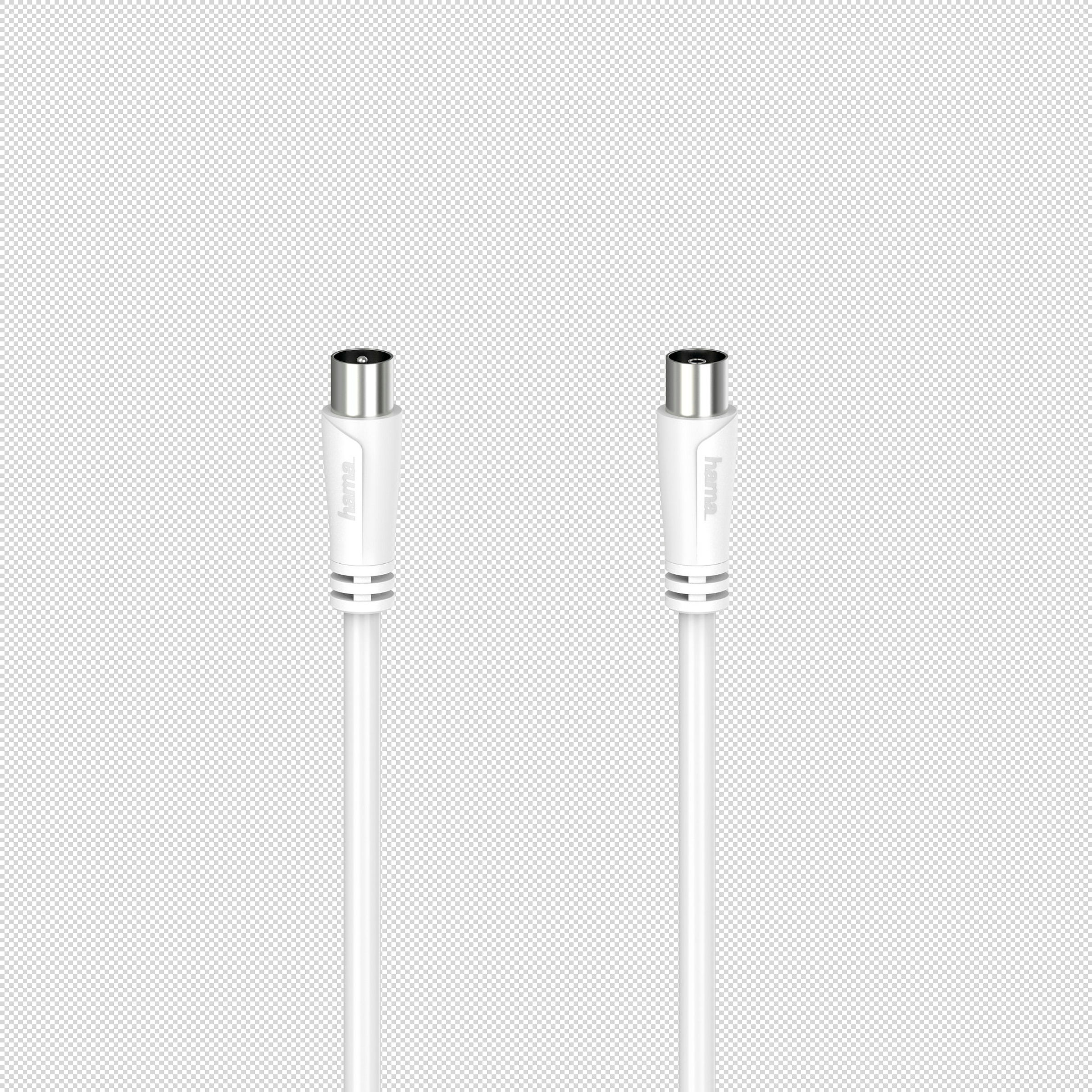 Hama Antennen-Kabel, Koax-Stecker - Koax-Kupplung, 1,5 m, 90 dB