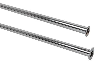CU Anschlussrohr Ø 10 x 300 mm, Chrom, mit doppelter Bördelung, für 1/2 od