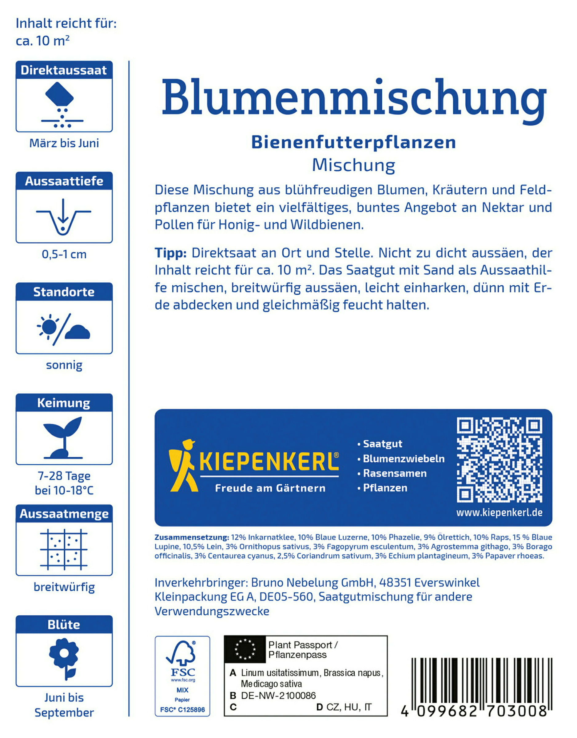 Kiepenkerl Blumenmischung Bienenfutterpflanzen