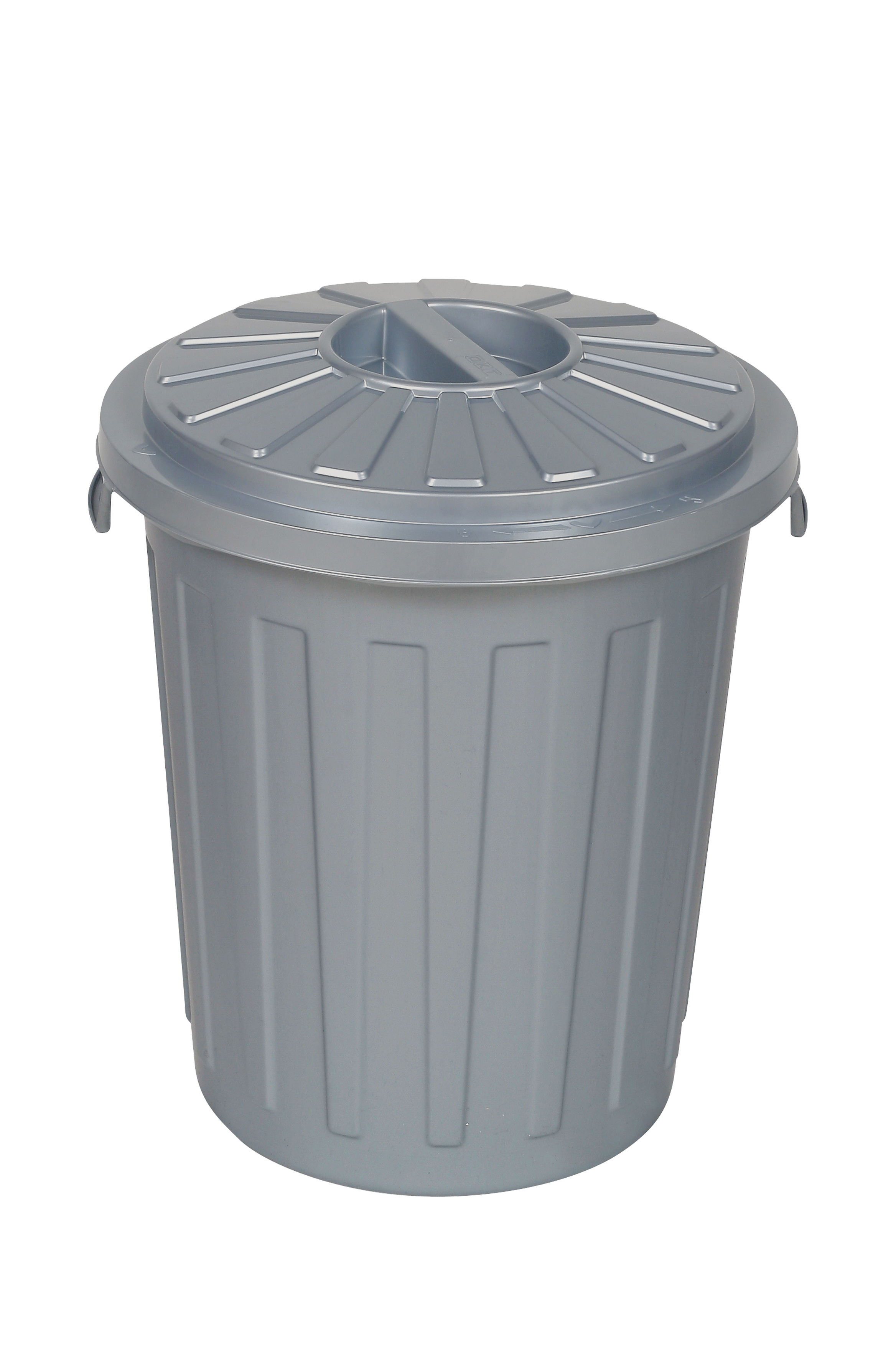 keeeper Maxi-Tonne mit Deckel, 23 l, 36 x 42 x 36 cm, Mats, Silber