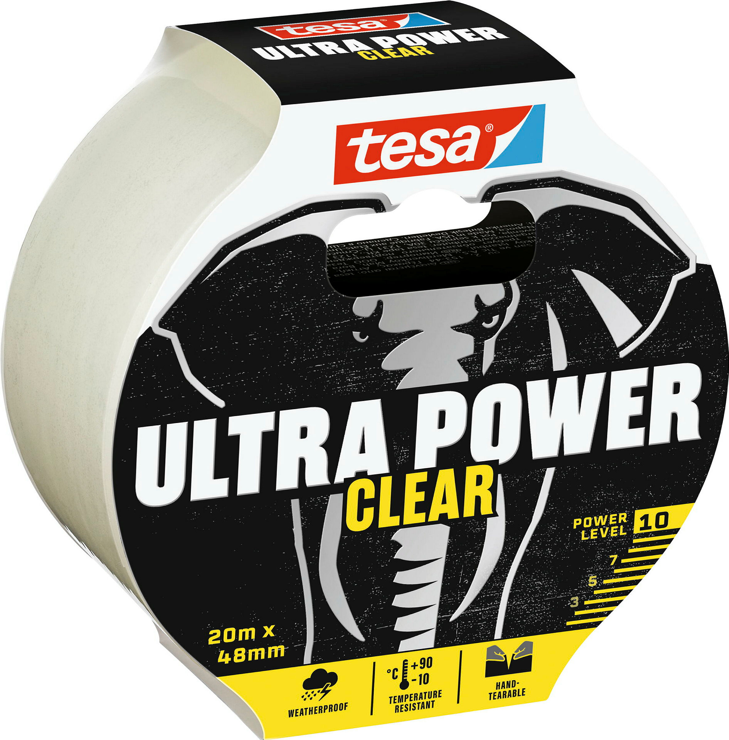 tesa® Ultra Power Clear repair, 20 m x 48 mm, transparent