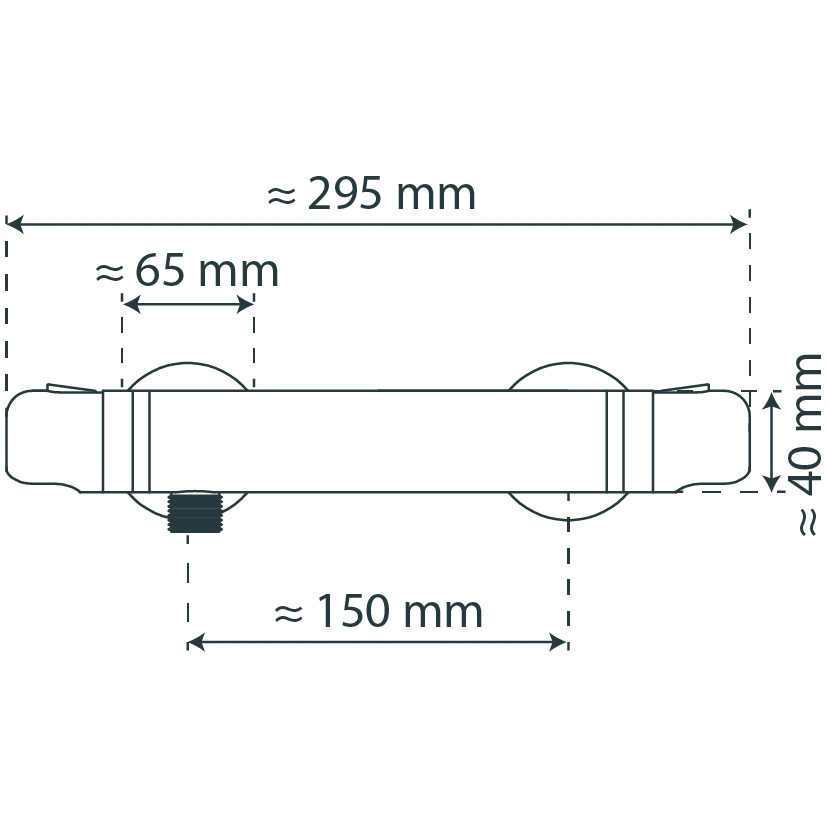 VINEA Thermostat Duscharmatur, Chrom