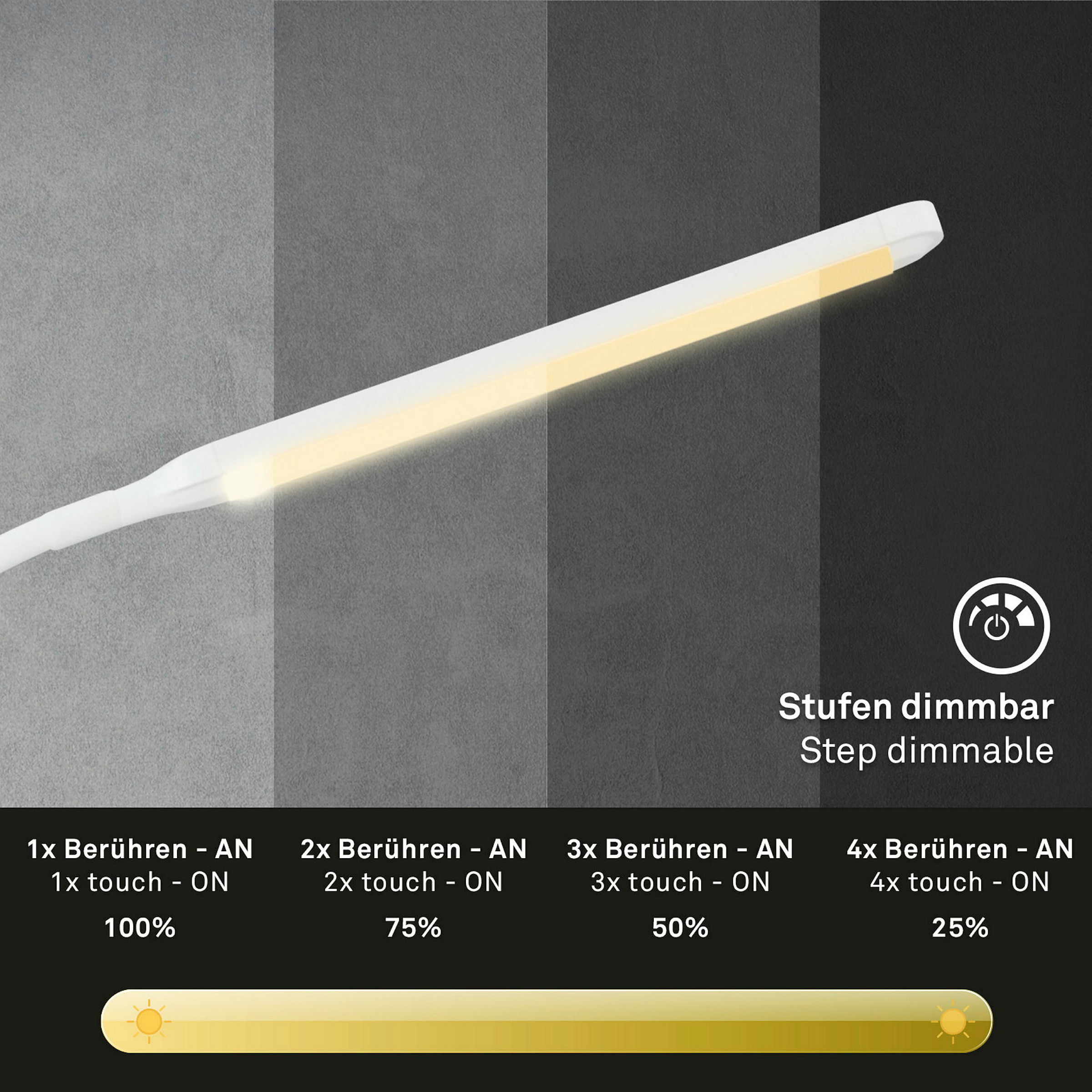 LED Stehleuchte, weiß, 1xLED-Platine/6W