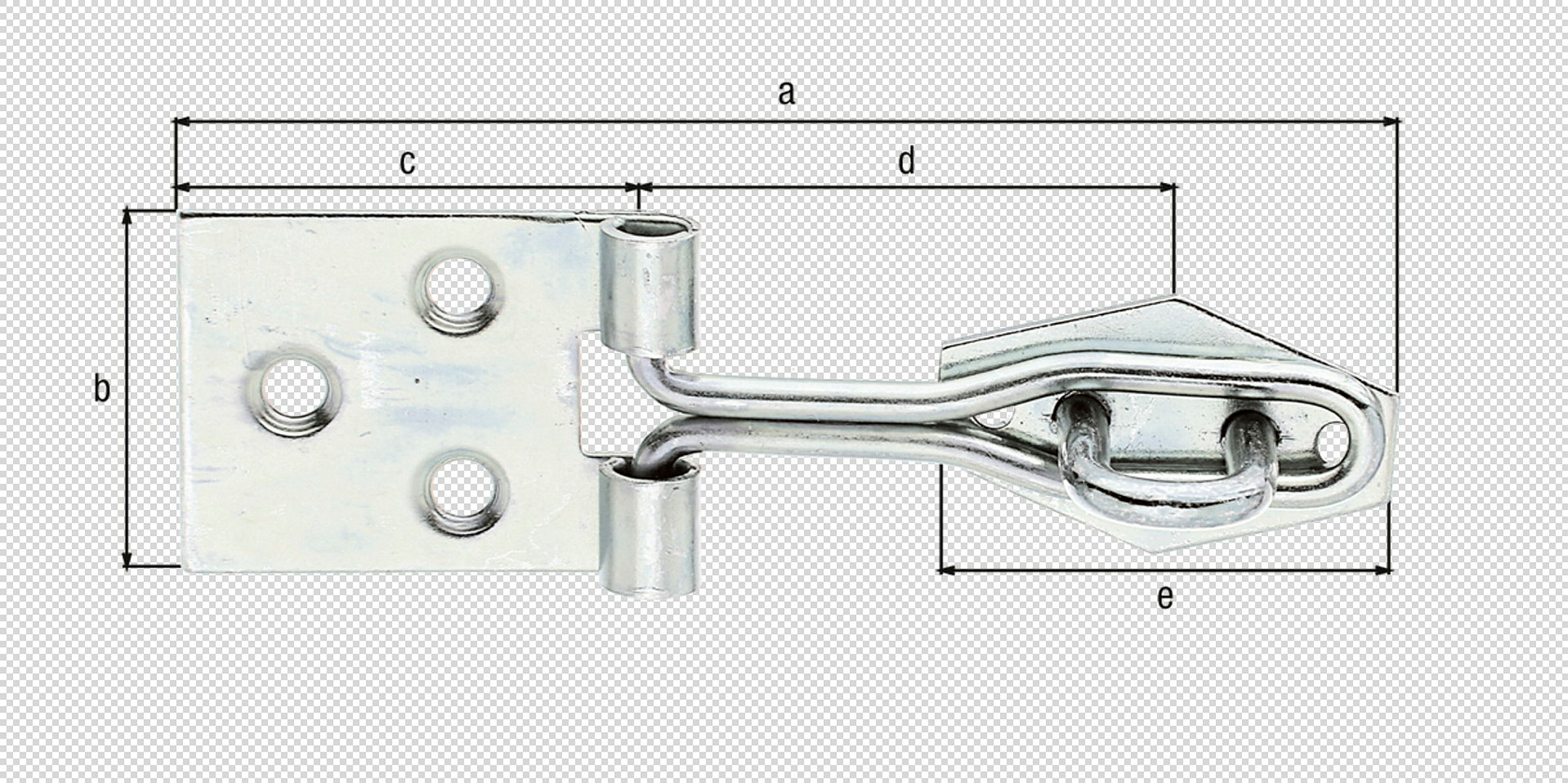 Überfalle mit Schlaufe aus gerolltem Draht 80x26x30 verzinkt