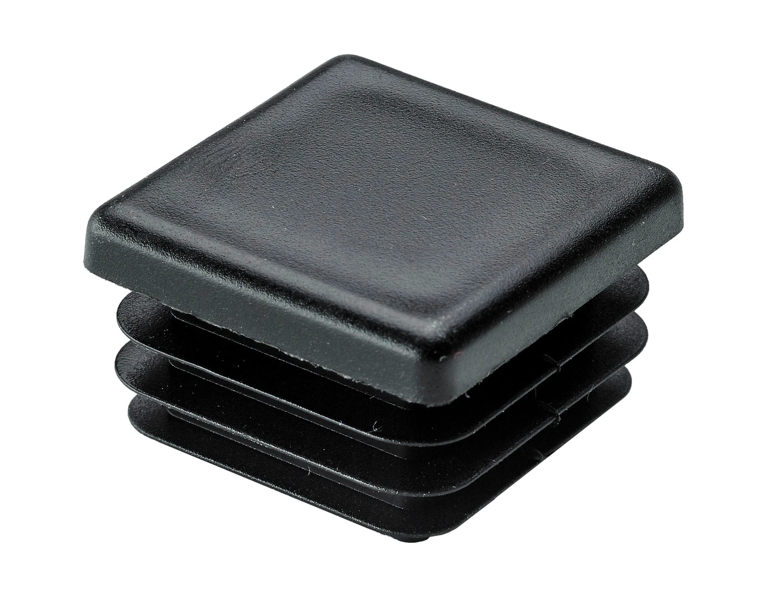 Einsteckgleiter 25x25mm, schwa schwarz, 4 Stück