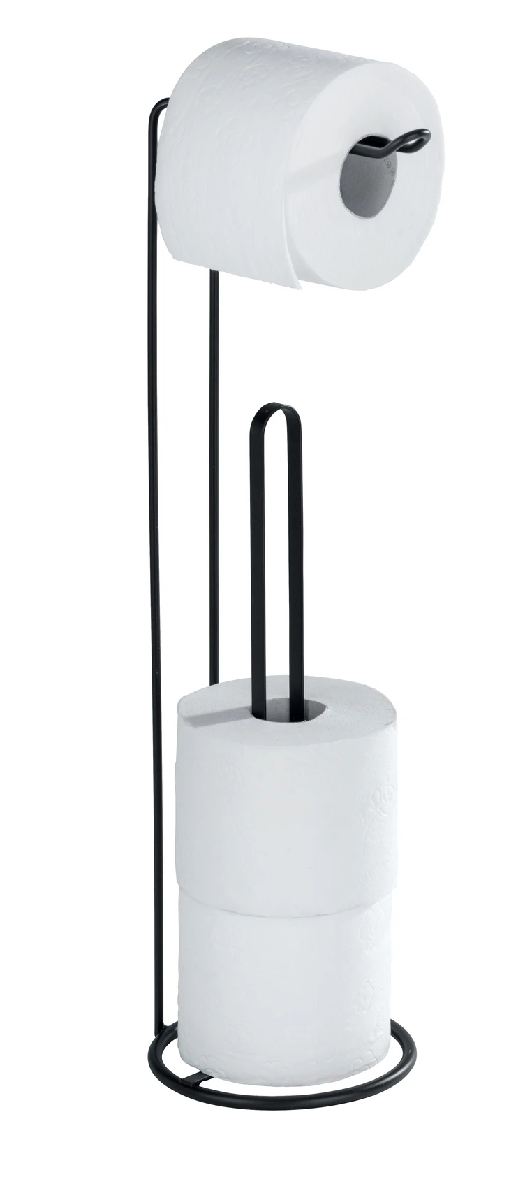 Stand Toilettenpapierh. 2in1 Lugano schw