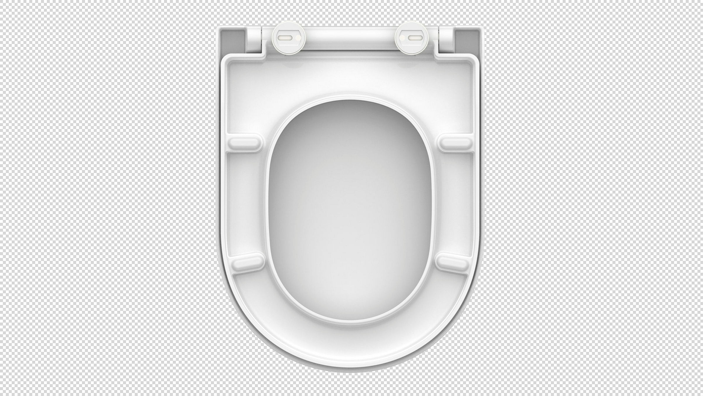 Duroplast WC-Sitz D-Form WHITE, mit Absenkautomatik und Schnellverschluss