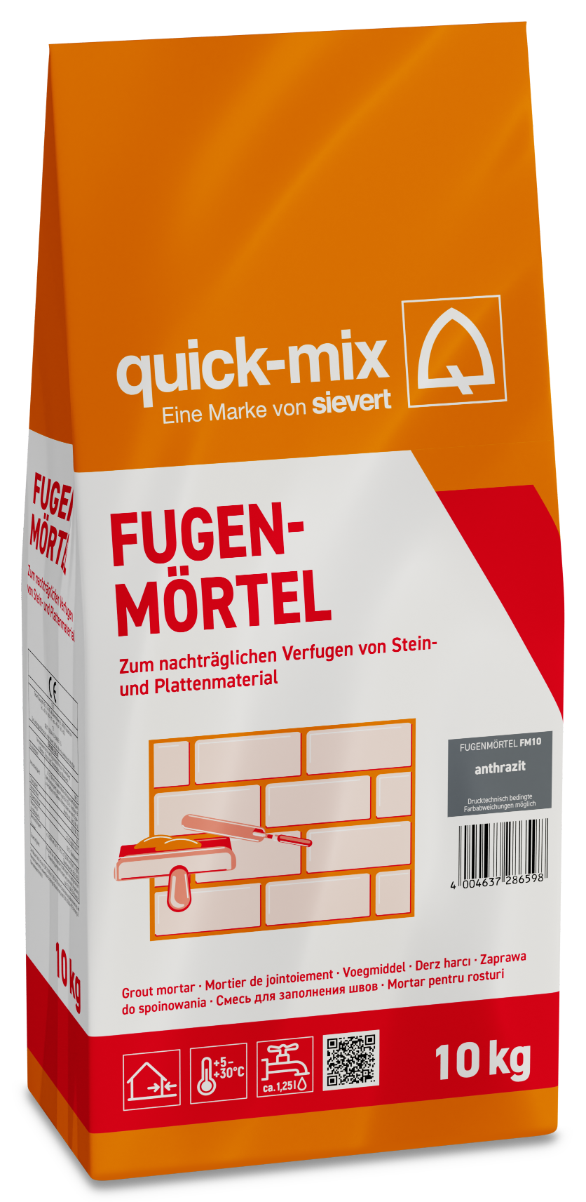 quick-mix Fugenmörtel anthrazit 10 kg