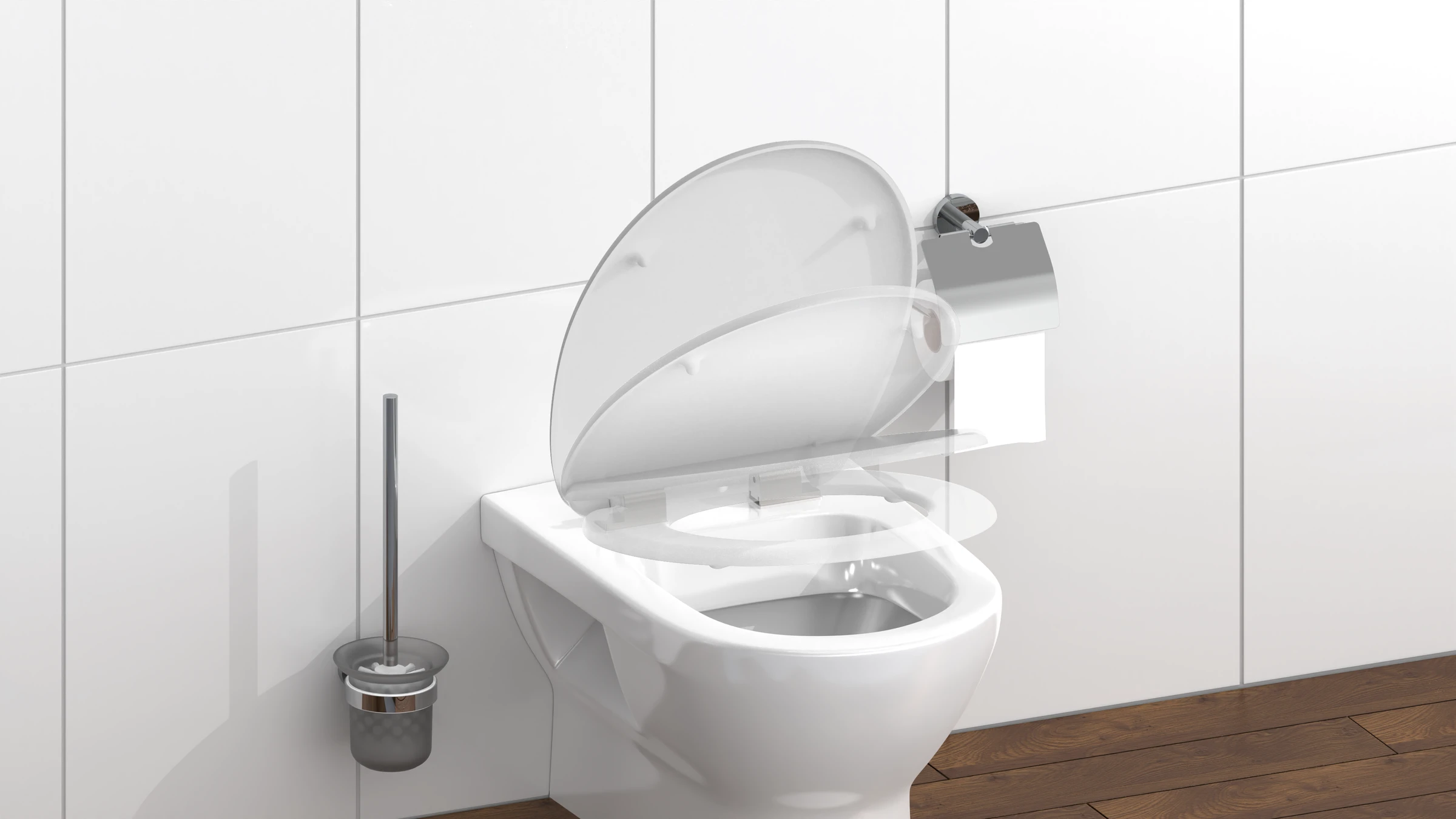 Duroplast WC-Sitz WHITE, mit Absenkautomatik
