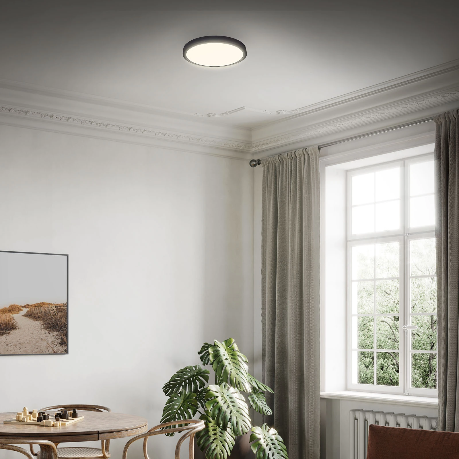 LED Aufbauleuchte, schwarz, 1xLED/16W