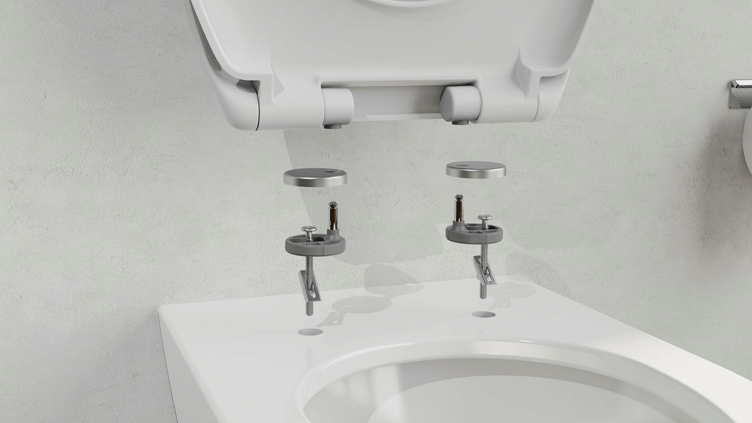 Duroplast WC-Sitz WHITE, mit Absenkautomatik und Schnellverschluss